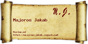 Majoros Jakab névjegykártya